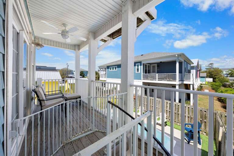 COVERED DECK OVERLOOKING POOL COVERED DECK OVERLOOKING POOL