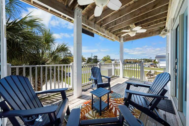 SPACIOUS COVERED DECK OFF OF LIVING SPACE