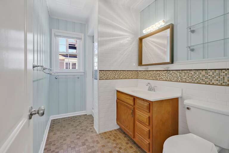THE AJ HALL BATHROOM WITH WALK IN SHOWER