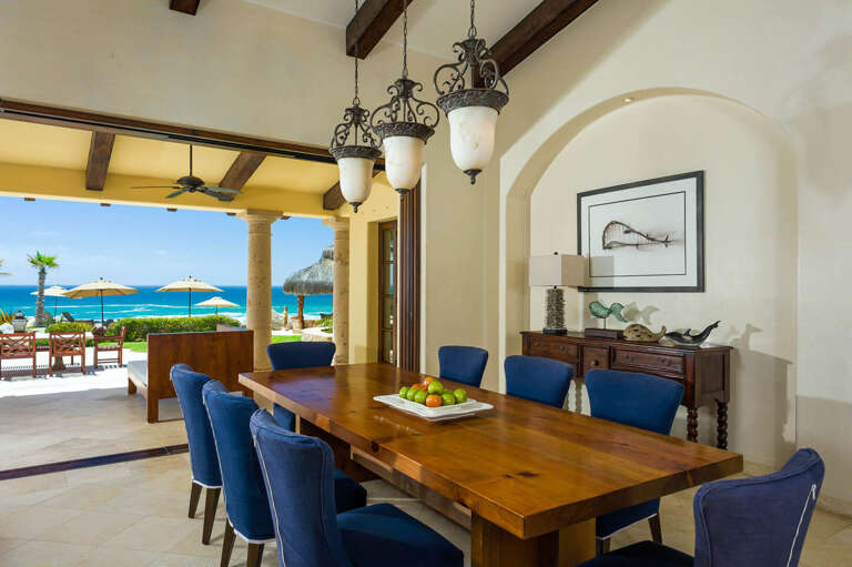 With 8 plush seats the spacious dining table is the perfect place to have a delectable meal