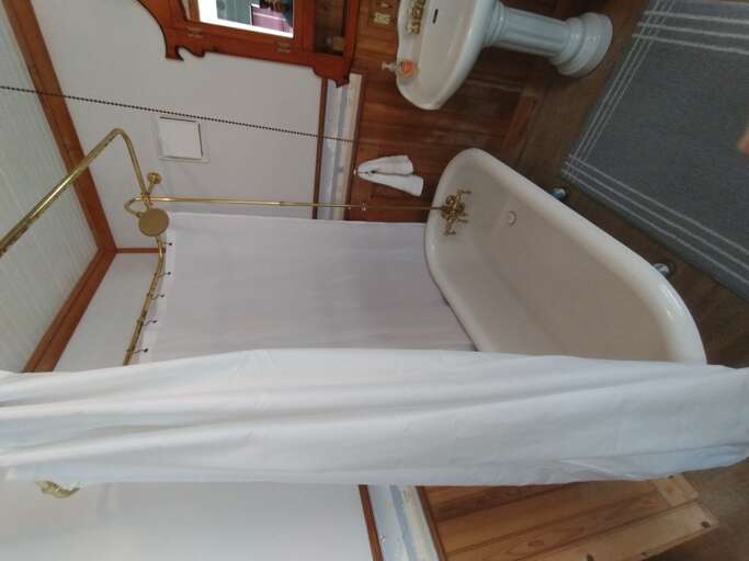 Clawfoot Tub/Shower Combo Downstairs