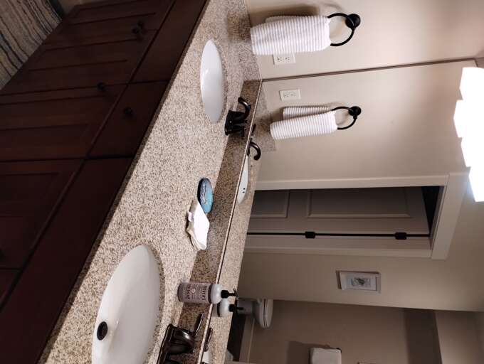 Master bath twin sinks