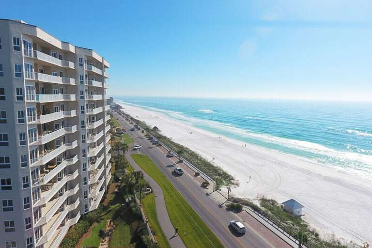 Aerial View of the Resort Beachfront - Ariel Dunes II, Destin Vacation Condo Rentals Aerial View of the Resort Beachfront - Ariel Dunes II, Destin Vacation Condo Rentals