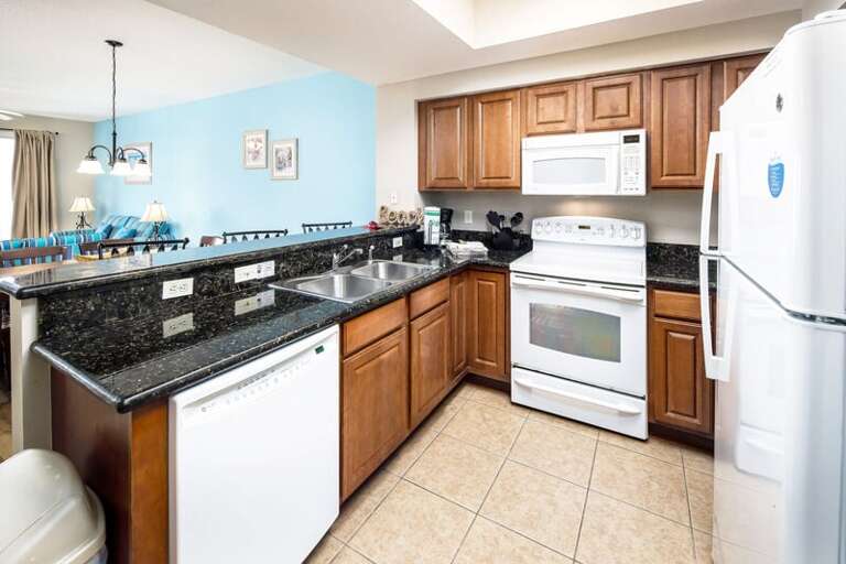 Kitchen, Ariel Dunes II 1507, Destin Vacation Rentals Scenic Gulf Drive