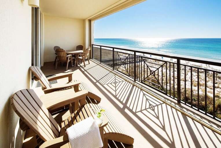 Balcony - 
Bella Riva Resort, Okaloosa Island Fort Walton Beach Florida Vacation Rentals