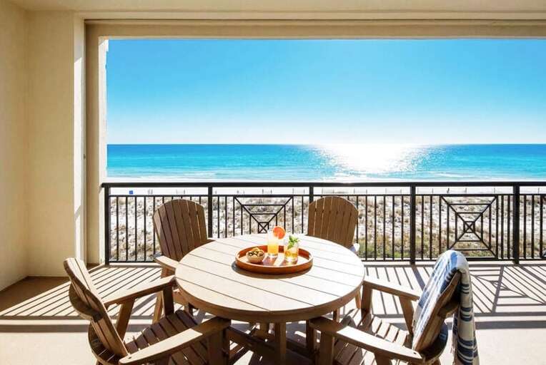 Balcony - 
Bella Riva Resort, Okaloosa Island Fort Walton Beach Florida Vacation Rentals