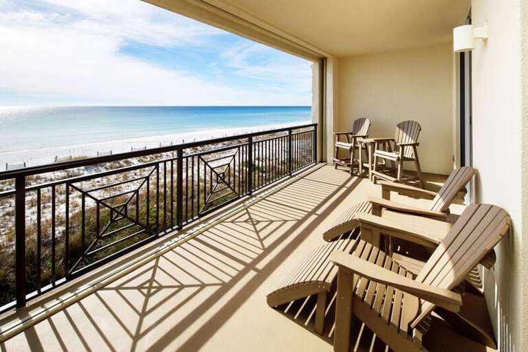 Balcony - 
Bella Riva Resort, Okaloosa Island Fort Walton Beach Florida Vacation Rentals