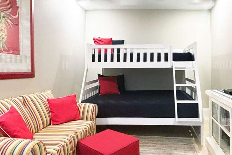 Bedroom 4 / Media Room with Bunks - 
Bella Riva Resort, Okaloosa Island Fort Walton Beach Florida Vacation Rentals