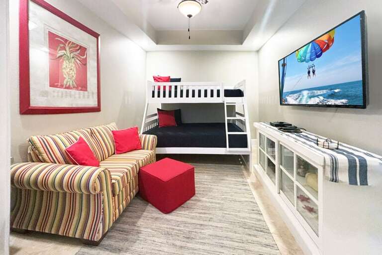 Bedroom 4 / Media Room with Bunks - 
Bella Riva Resort, Okaloosa Island Fort Walton Beach Florida Vacation Rentals