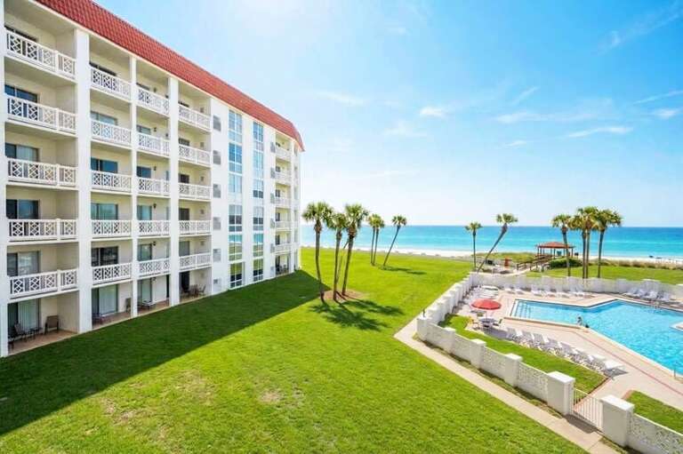 Ground Level Patio near the Beach & Pool - 
El Matador Resort, Okaloosa Island Fort Walton Beach Vacation Rentals