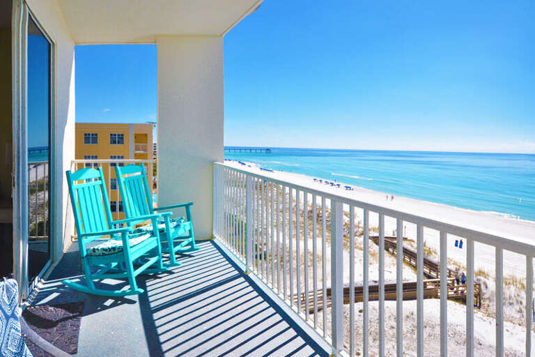 Balcony View - 
Gulf Dunes Resort Unit 601, Okaloosa Island Fort Walton Beach Vacation Rentals