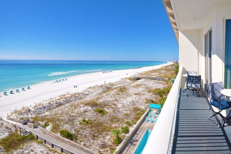 Balcony View - 
Gulf Dunes Resort Unit 601, Okaloosa Island Fort Walton Beach Vacation Rentals