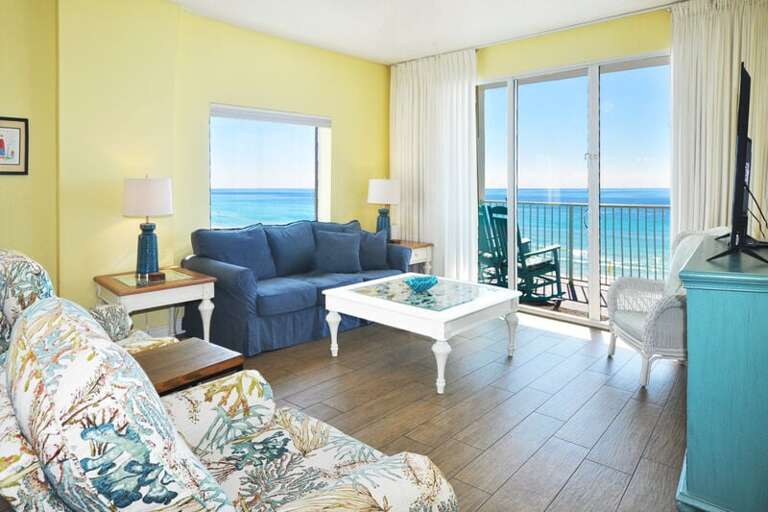 Living Room - 
Gulf Dunes Resort Unit 601, Okaloosa Island Fort Walton Beach Vacation Rentals