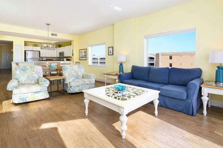 Living Room - 
Gulf Dunes Resort Unit 601, Okaloosa Island Fort Walton Beach Vacation Rentals