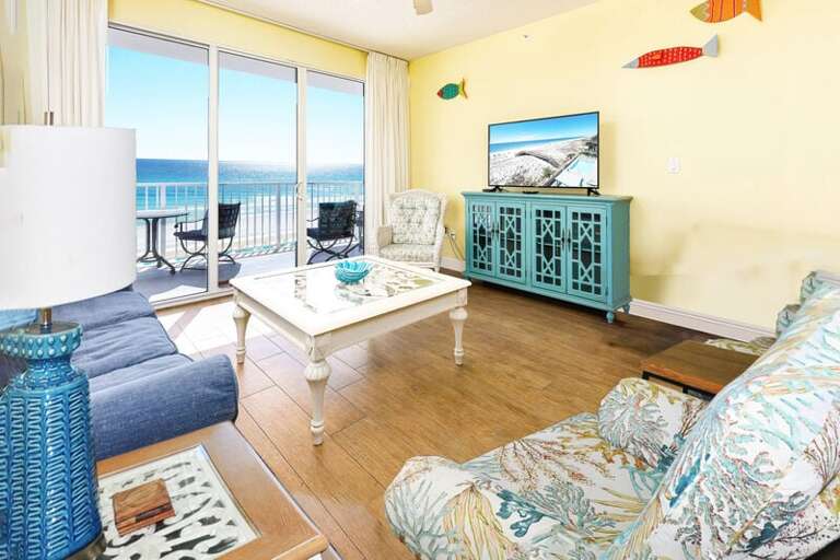 Living Room - 
Gulf Dunes Resort Unit 601, Okaloosa Island Fort Walton Beach Vacation Rentals
