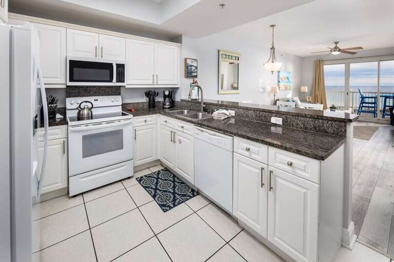 Full Kitchen - 
Summer Place Resort, Unit 305 Okaloosa Island Fort Walton Beach Vacation Rentals