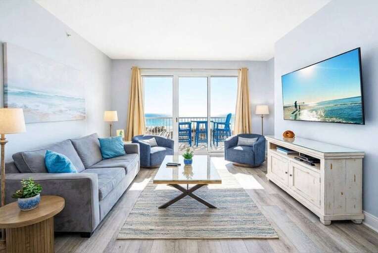 Living Room - 
Summer Place Resort, Unit 305 Okaloosa Island Fort Walton Beach Vacation Rentals