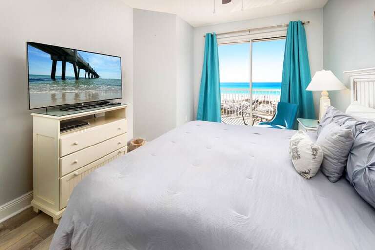 Master Bedroom with Ocean View - 
Summer Place Resort, Unit 305 Okaloosa Island Fort Walton Beach Vacation Rentals
