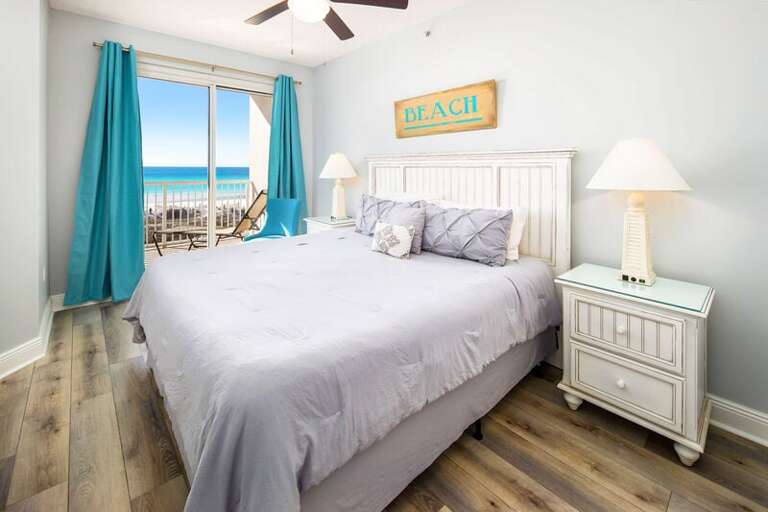 Master Bedroom with Ocean View - 
Summer Place Resort, Unit 305 Okaloosa Island Fort Walton Beach Vacation Rentals