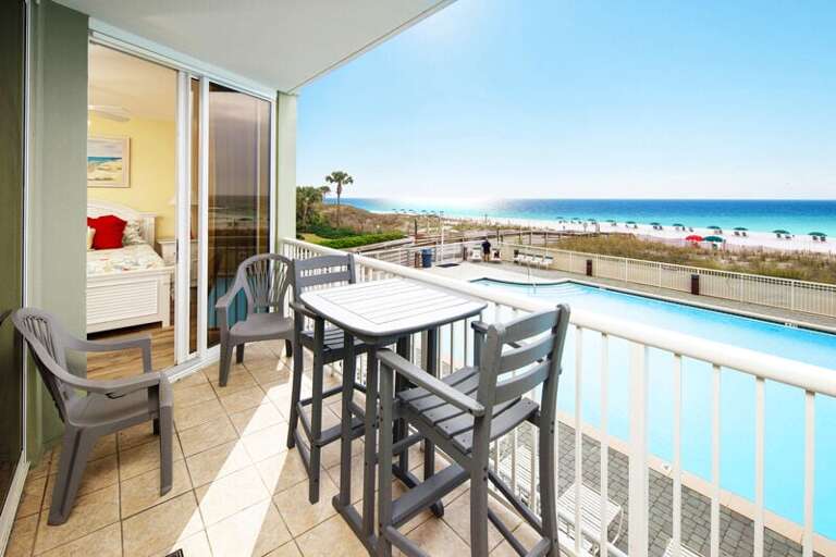 Balcony View - Waters Edge Resort Unit 212 Fort Walton Beach Okaloosa Island Vacation Rentals