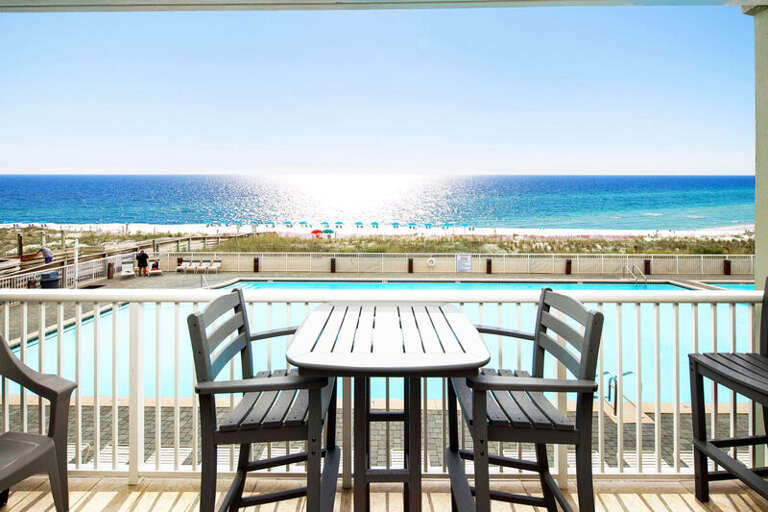 Balcony View - Waters Edge Resort Unit 212 Fort Walton Beach Okaloosa Island Vacation Rentals