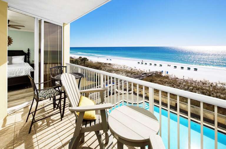 Balcony - 
Waters Edge Resort Unit 412 Fort Walton Beach Okaloosa Island Vacation Rentals