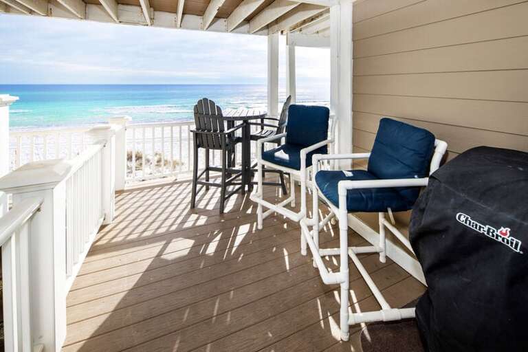 Balcony First Level - 
Sanddollar Townhomes Unit 6 Miramar Beach Destin Florida Vacation Beach House Rentals