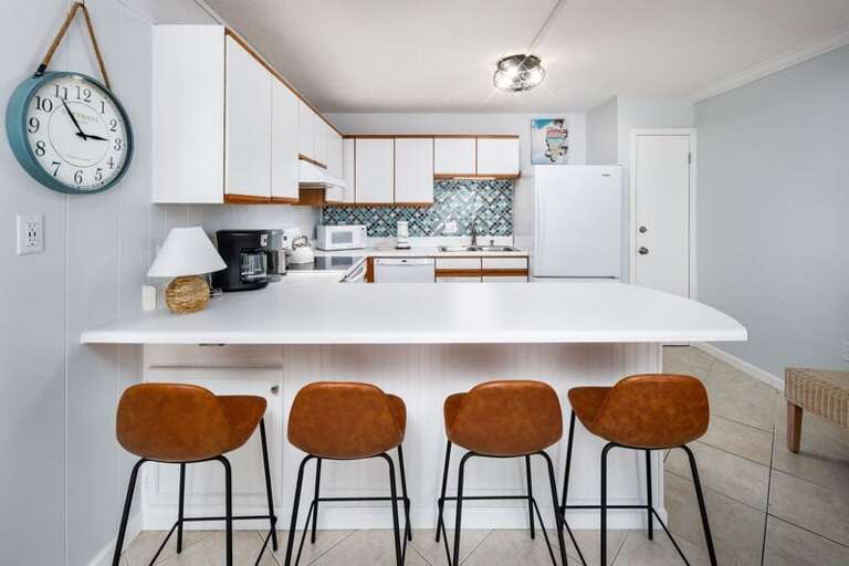 Kitchen - Aqua Villa Resort, Okaloosa Island, Fort Walton Beach, Vacation Condos by Sunset Resort Rentals