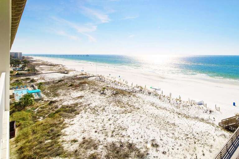 Balcony  View - Gulf Dunes Resort Unit 616 / Okaloosa Island / Fort Walton Beach Vacation Rentals