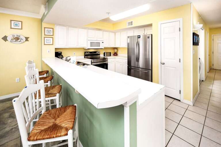 Kitchen - Gulf Dunes Resort Unit 117 Okaloosa Island Fort Walton Beach Vacation Condos by Sunset Resort Rentals