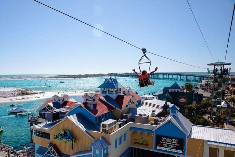 NEARBY ATTRACTIONS:  Zipline & Kids Zone at Harborwalk Village Destin Recommended by Sunset Resort Rentals Vacation Rentals