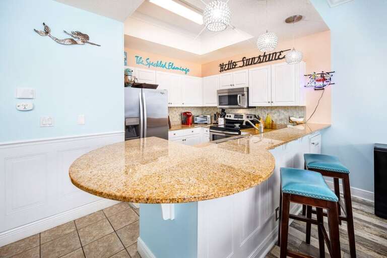 Full Kitchen - Waters Edge Resort unit 613 Okaloosa Island Fort Walton Beach Vacation Rentals by Sunset Resort Rentals