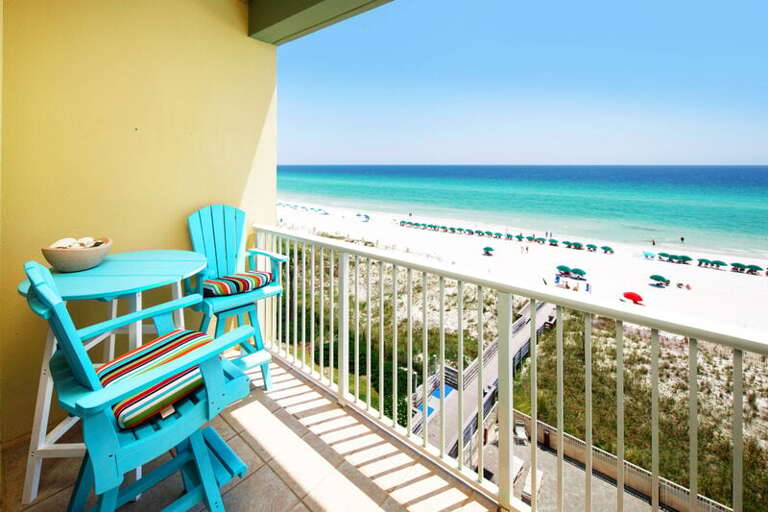 Private Balcony - Waters Edge Resort unit 613 Okaloosa Island Fort Walton Beach Vacation Rentals by Sunset Resort Rentals