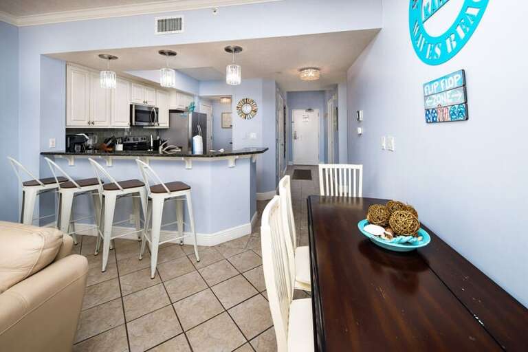 Dining Area - Waters Edge Resort Unit 311 Okaloosa Island Fort Walton Beach Vacation Rentals