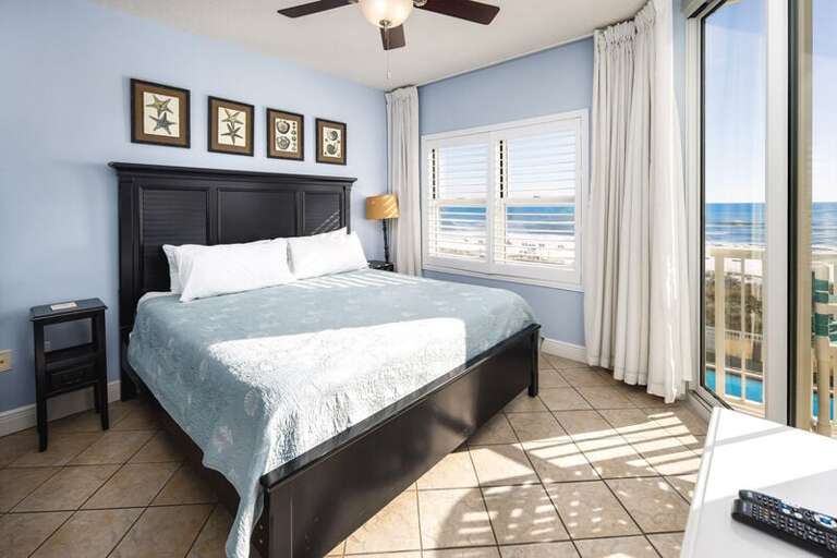 King Master Bedroom - Waters Edge Resort Unit 311 Okaloosa Island Fort Walton Beach Vacation Rentals
