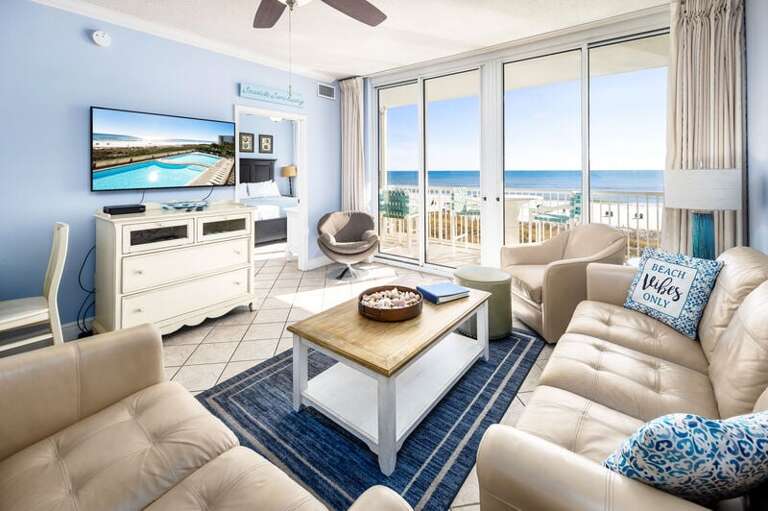 Living Room - Waters Edge Resort Unit 311 Okaloosa Island Fort Walton Beach Vacation Rentals