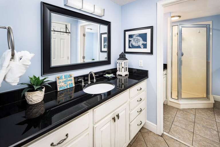 Master Bath - Waters Edge Resort Unit 311 Okaloosa Island Fort Walton Beach Vacation Rentals