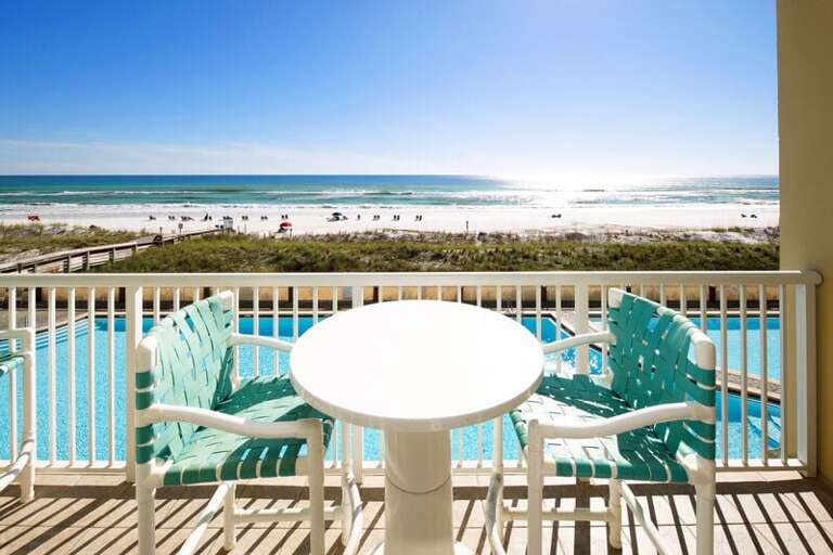 Private Balcony - Waters Edge Resort Unit 311 Okaloosa Island Fort Walton Beach Vacation Rentals