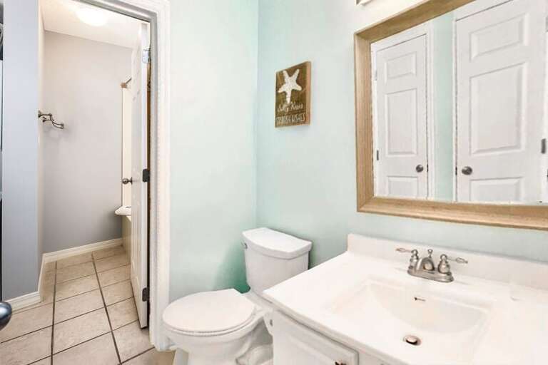 Bathroom from Hallway- 
Gulf Dunes 507 Fort Walton Beach Okaloosa Island Vacation Rentals Bathroom from Hallway- 
Gulf Dunes 507 Fort Walton Beach Okaloosa Island Vacation Rentals