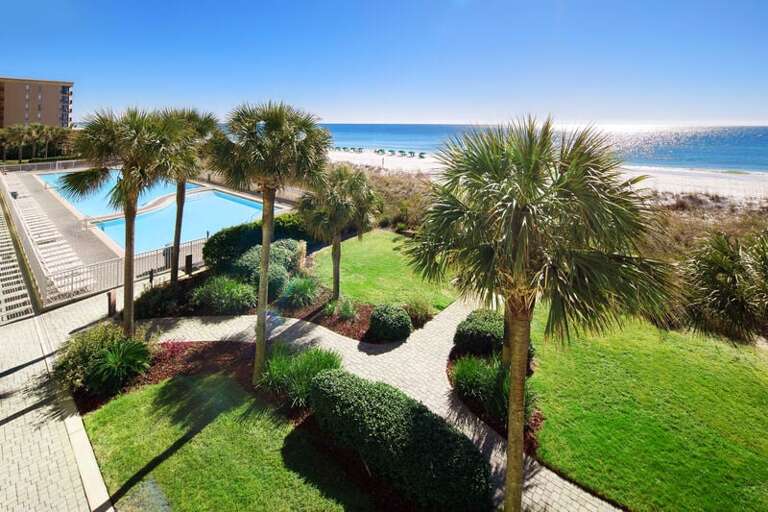 Beacfront Balcony - Waters Edge Resort Unit 304 Okaloosa Island Fort Walton Beach Vacation Rentals by Sunset Resort Rentals