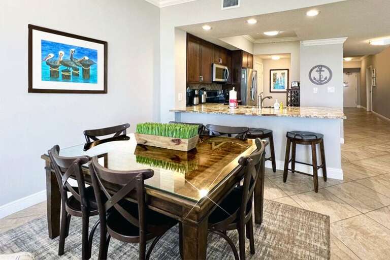 Dining Area - Waters Edge Resort Unit 304 Okaloosa Island Fort Walton Beach Vacation Rentals by Sunset Resort Rentals