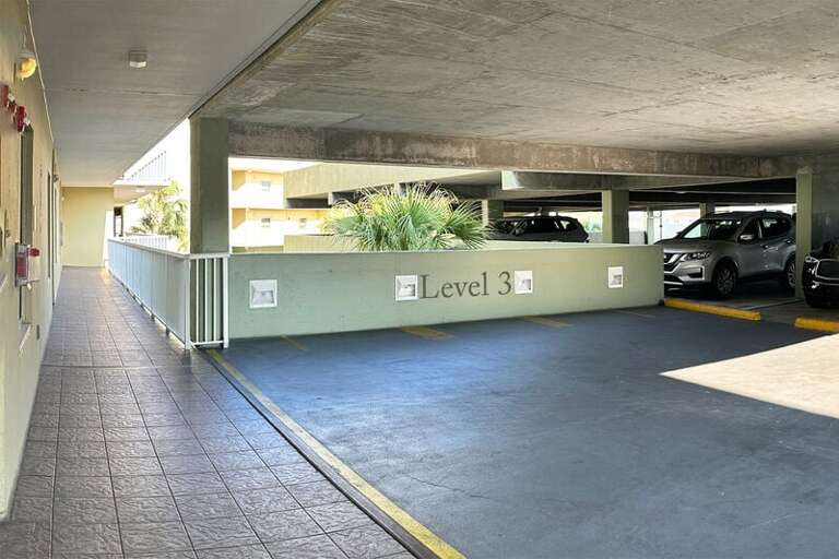 Third Level Covered Parking - Waters Edge Resort Unit 304 Okaloosa Island Fort Walton Beach Vacation Rentals by Sunset Resort Rentals
