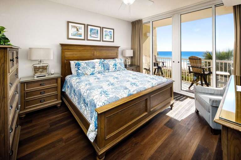 Master Bedroom - Waters Edge Resort Unit 304 Okaloosa Island Fort Walton Beach Vacation Rentals by Sunset Resort Rentals