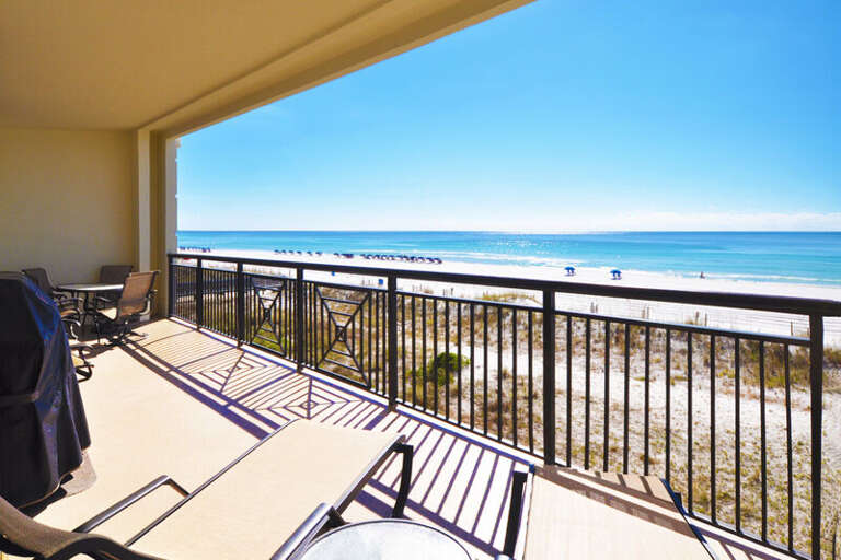 Balcony - 
Bella Riva Resort Unit 205, Okaloosa Island Fort Walton Beach Florida Vacation Condo Rentals by Sunset Resort Rentals