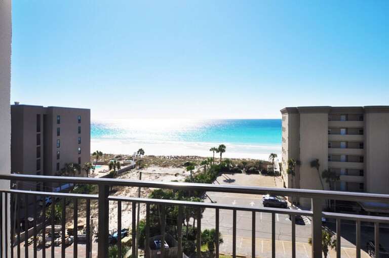 Balcony View - Emerald Isle Resort 712, Okaloosa Island, Fort Walton Beach Vacation Rentals by Sunset Resort Rentals