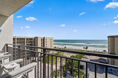 Balcony View - Emerald Isle Resort 712, Okaloosa Island, Fort Walton Beach Vacation Rentals by Sunset Resort Rentals