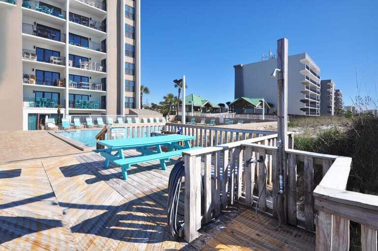 Grill and Picnic Area - Emerald Isle Resort 712, Okaloosa Island, Fort Walton Beach Vacation Rentals by Sunset Resort Rentals