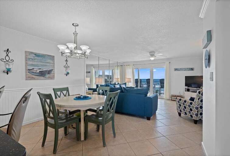 Open Floor Plan - Emerald Isle Resort 712, Okaloosa Island, Fort Walton Beach Vacation Rentals by Sunset Resort Rentals
