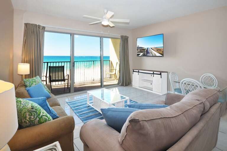 Living Room - Emerald Towers West Unit 3003 Okaloosa Island Fort Walton Beach Vacation Rentals