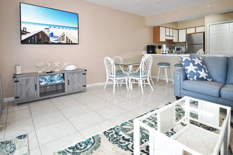 Living Room - Emerald Towers West Unit 3003 Okaloosa Island Fort Walton Beach Vacation Rentals